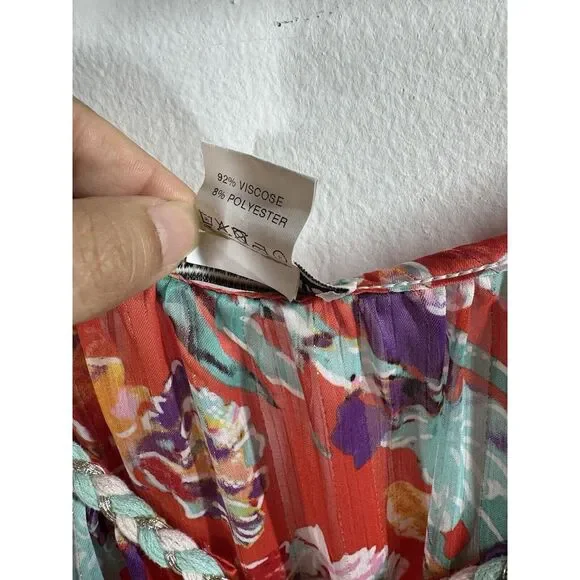 My Story Paris Limited Edition Dress Sheer Women Floral Bohemian Size L - Picture 6 of 10